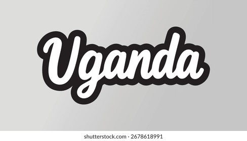 uganda elemento gráfico de texto Design de modelo de ilustração 
