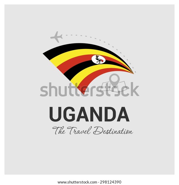 Uganda Travel Destination Logo Vector Travel Stock Vector (Royalty Free ...