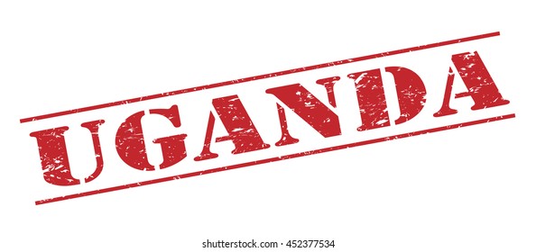 uganda vector stamp on white background
