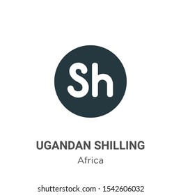 Ugandan shilling vector icon on white background. Flat vector ugandan shilling icon symbol sign from modern africa collection for mobile concept and web apps design.