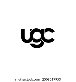 design de logotipo de monograma de letra de tipografia ugc