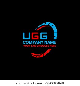 UGG letter logo vector design, UGG simple and modern logo. UGG luxurious alphabet design  