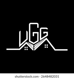 UGG Real State logo design, UGG logotipo simples e moderno. UGG design de alfabeto luxuoso  