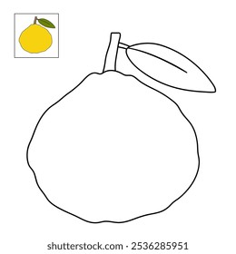 Ugli Fruit coloring pages for kids. Trace and color Ugli Fruit. Ugli Fruit Flashcard for kids. Ugli Fruit isolated on white background. Kindergarten and preschool worksheets printable for kids. 