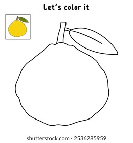 Ugli Fruit coloring pages for kids. Trace and color Ugli Fruit. Ugli Fruit Flashcard for kids. Ugli Fruit isolated on white background. Kindergarten and preschool worksheets printable for kids. 