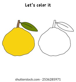 Ugli Fruit coloring pages for kids. Trace and color Ugli Fruit. Ugli Fruit Flashcard for kids. Ugli Fruit isolated on white background. Kindergarten and preschool worksheets printable for kids. 