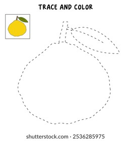 Ugli Fruit colorir páginas para crianças. Rastrear e colorir Ugli Fruit. Ugli Fruit Flashcard para crianças. Ugli Fruit isolado em fundo branco. Planilhas de jardim de infância e pré-escola imprimíveis para crianças. 