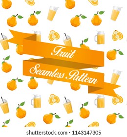 Ugli Fruit Fruit Juice Seamless Pattern Background