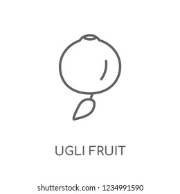 Ugli fruit linear icon. Modern outline Ugli fruit logo concept on white background from Fruits and vegetables collection. Suitable for use on web apps, mobile apps and print media.