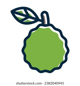 Ugli Fruit Vector Thick Line Filled Dark Colors Icons For Personal And Commercial Use.
