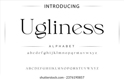 Ugliness luxury elegant typography vintage serif font wedding invitation logo music fashion property