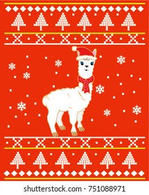 Ugly Christmas. Llama. Alpaca