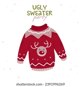 Ugly Christmas sweater with deer