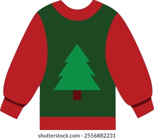  Ugly Christmas sweater illustrations. Ugly Christmas sweaters seamless vector border. Knitted winter jumpers with Norwegian ornaments 