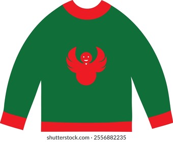  Ugly Christmas sweater illustrations. Ugly Christmas sweaters seamless vector border. Knitted winter jumpers with Norwegian ornaments 