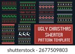 Ugly Christmas sweater pattern template