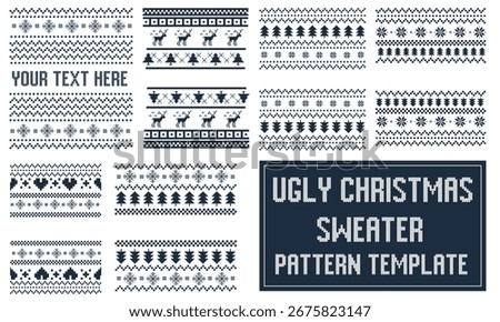 Ugly Christmas Sweater pattern template