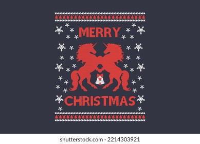 Ugly christmas sweater t shirt design