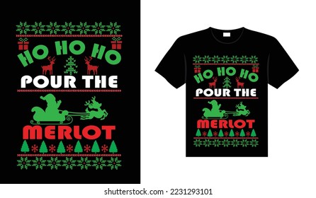 Ugly Christmas Sweater typography apparel Vintages Christmas T-shirt design Christmas merchandise designs, hand-drawn lettering for apparel fashion. Christian religion quotes saying for print