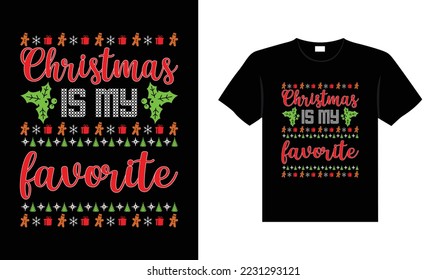 Ugly Christmas Sweater typography apparel Vintages Christmas T-shirt design Christmas merchandise designs, hand-drawn lettering for apparel fashion. Christian religion quotes saying for print
