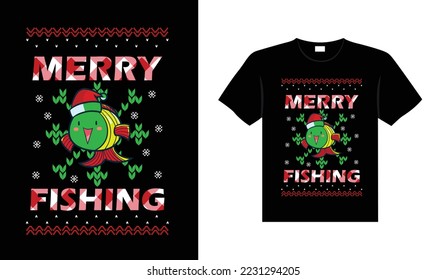 Ugly Christmas Sweater typography apparel Vintages Christmas T-shirt design Christmas merchandise designs, hand-drawn lettering for apparel fashion. Christian religion quotes saying for print.