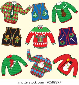 UGLY Christmas Sweaters Party Invitation Clip art