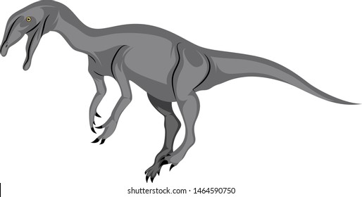 Ugly dinosour, illustration, vector on white background.