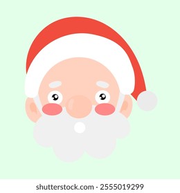 ugly face expression of santa claus head cartoon design