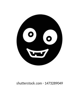 Ugly face vector black icon