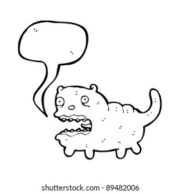 ugly fat cat with speech bubble