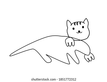 The ugly, funny, crazy cat isolate on white background.