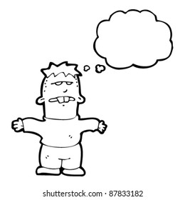 ugly kid thinking cartoon