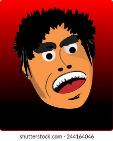 Ugly male face vector design 