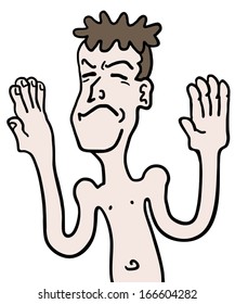 Ugly man drawing