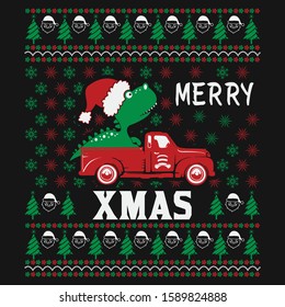 Ugly Merry Christmas sweater, t-shirt and apparel modern trendy design, typography, print, vector illustration, graphics, vectors