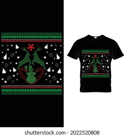 Ugly Merry Christmas T-Shirt Design