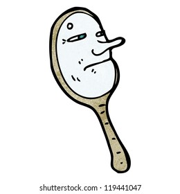 hässlicher Spiegelkartoon