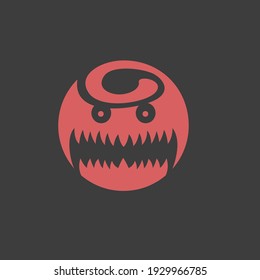 Ugly Monsters Logo Design Vector