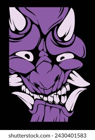 Ugly oni mask simple design