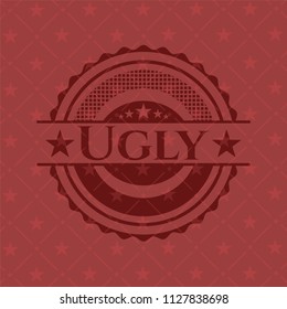 Ugly red emblem. Retro