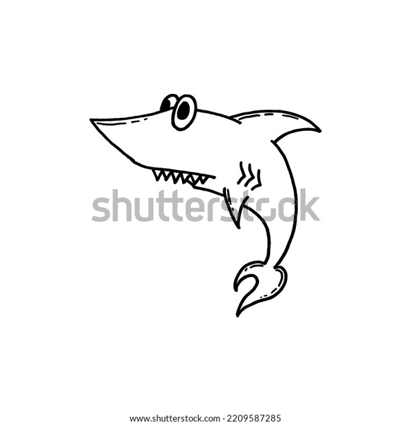 Ugly Shark Cartoon Hand Drawn Stock Vector Royalty Free 2209587285 ugly-shark-cartoon-hand-drawn-stock-vector-royalty-free-2209587285
