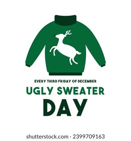 Ugly Sweater Day. Every Third friday of December. Eps 10.