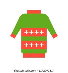 Ugly sweater, Merry Christmas icon set, flat design pixel perfect