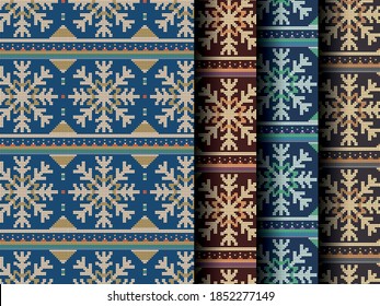 Ugly sweater seamless pattern. Christmas background, wallpaper, backdrop