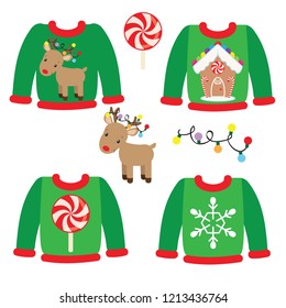 Ugly sweater vector illustration clip art number 2