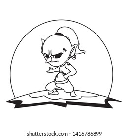 ugly troll in the camp magic character