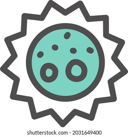 Ugly virus, illustration vector, on a white background.