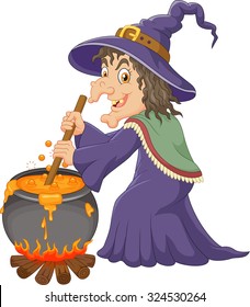 286 Witch Black Cauldron Stirring Images, Stock Photos & Vectors ...