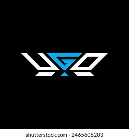 Diseño del Vector del logotipo de la letra de UGO, logotipo simple y moderno de UGO. Diseño de alfabeto de lujo UGO  