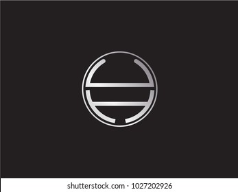 UH circle Shape Letter Design